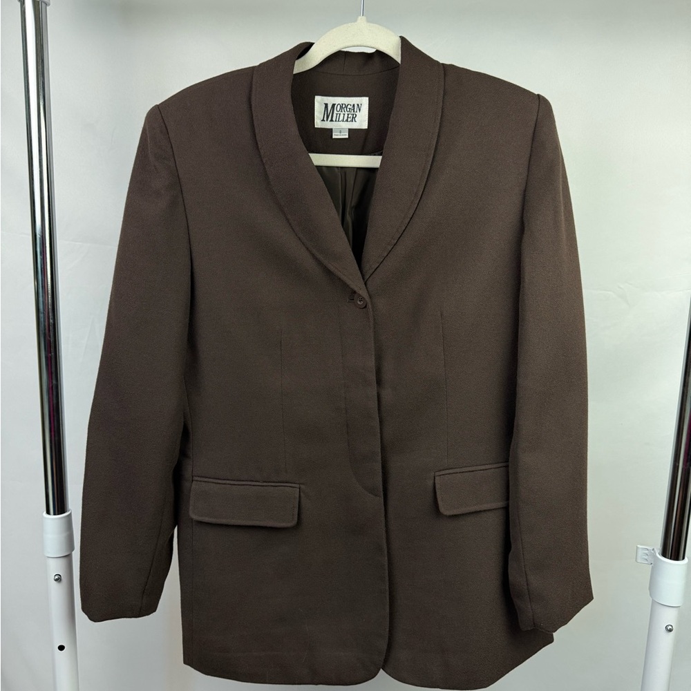 Morgan Miller Brown Blazer Womens Size 8 Classic‎ Career Jacket Office Work